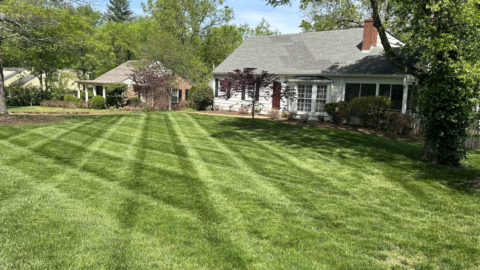 Striped lawn