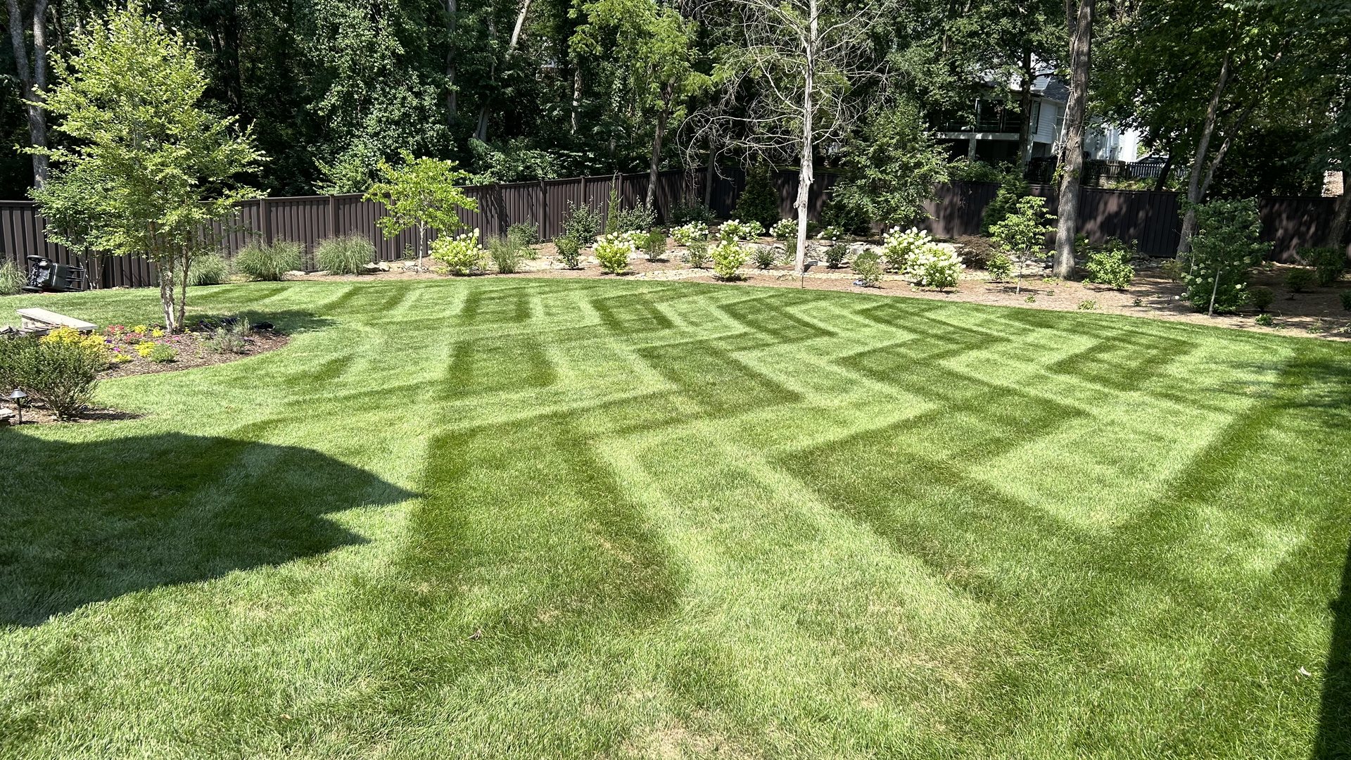 Striped Nashville lawn